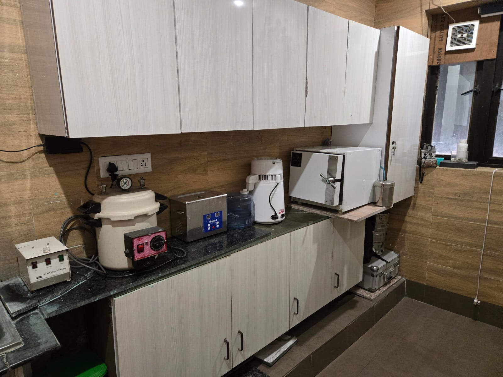 Sterilization bay at Brite Smile Dental Clinic Jammu